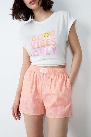 Shorts pigiama Smiley - Arancione