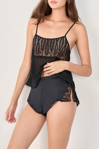 Shorts pigiama Virtuose Satin - Nero