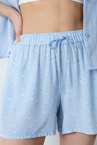 Shorts pigiama a vita alta Chouchou - Azzurro