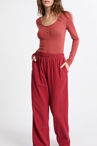 Pantalon de pyjama Fivian - Rouge brique