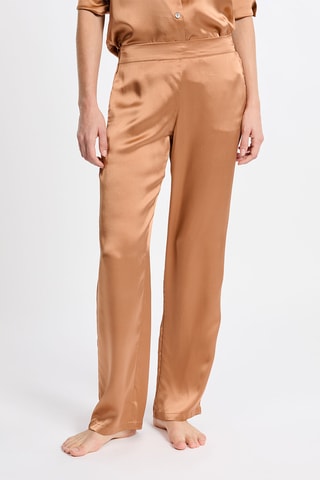 Pantaloni pigiama in seta Pearly - Marrone chiaro