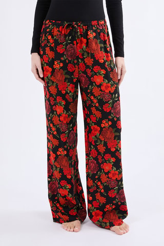 Pantalon de pyjama Faustina - Rouge et noir