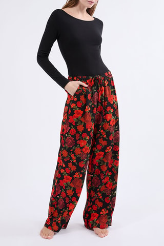 Pantalon de pyjama Faustina - Rouge et noir