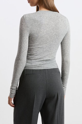 Top Jeanette - Grigio chiaro melange