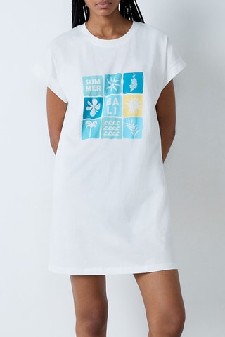 Abito t-shirt Elssa - Bianco
