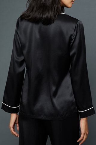 Zijden Blouse Milky Zwart