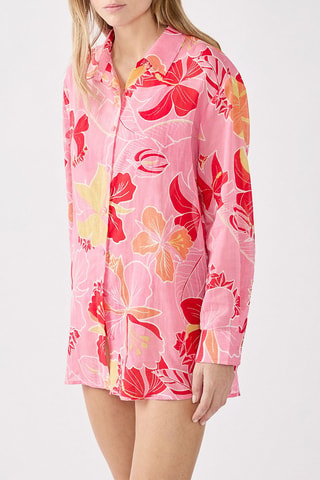 Strandtuniek Hibiscus - Roze