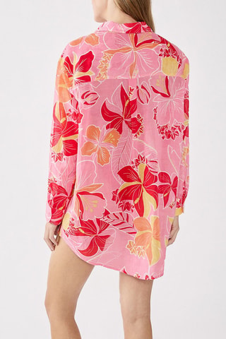 Strandtuniek Hibiscus - Roze