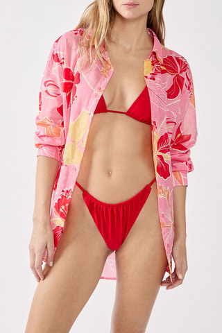 Strandtuniek Hibiscus - Roze