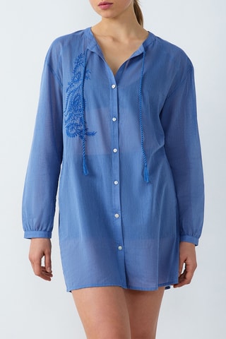 Camicia da notte Isak - Cobalto