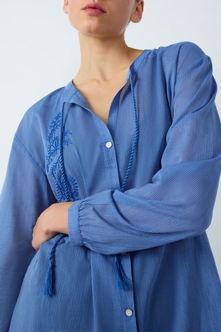 Camicia da notte Isak - Cobalto