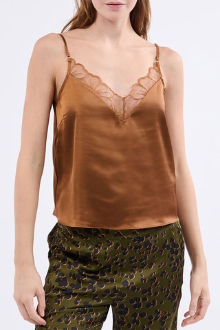 Canotta pigiama Dahlia - Marrone