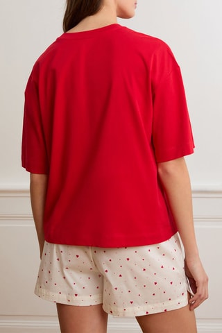 T-shirt Lettera - Rosso