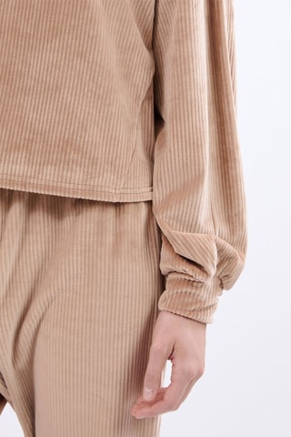 Sweat en velours Gigi - Taupe