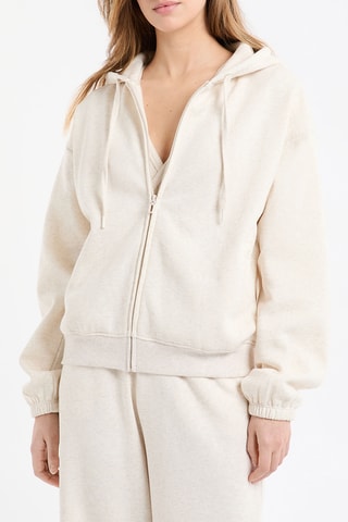 Sweat à capuche Jovani - Beige chiné