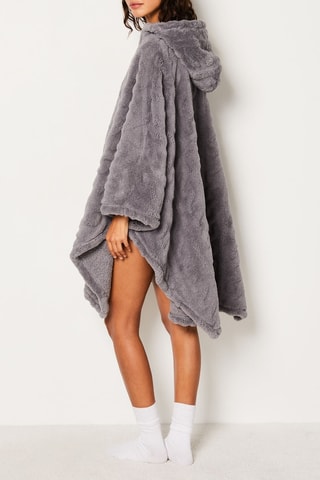 Poncho à capuche Nalane - Gris foncé