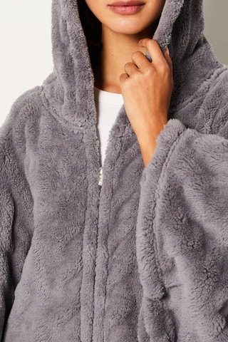 Poncho à capuche Nalane - Gris foncé