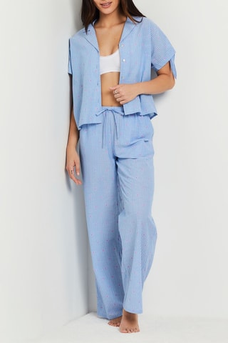 Chemise de pyjama Walk In Valensole - Bleu