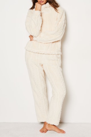 Sweat de pyjama  - Warmy Casual -  Écru