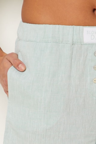 Shorts pigiama in lino Justine - Verde acqua