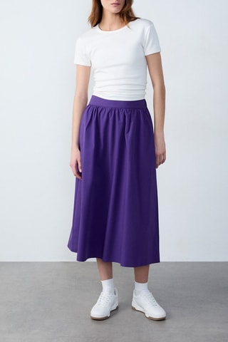 Jupe midi Afternoon Light - Violet