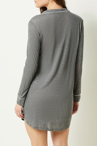 Camicia da notte - Grigio melange