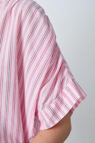 Blouse Vintage St Tropez - Rose et blanc