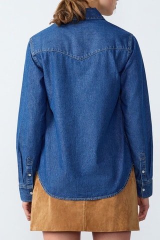Chemisier en jean Cowboy - Bleu foncé