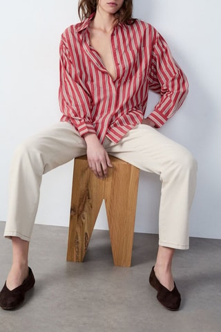 Tunique Boulevard Beaumarchais - Rose foncé et blanc
