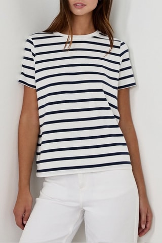 T-shirt Indispensables - Bianco e navy