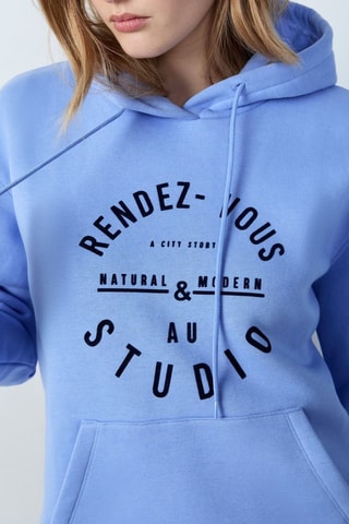 Felpa con cappuccio Rdv Au Studio - Azzurro
