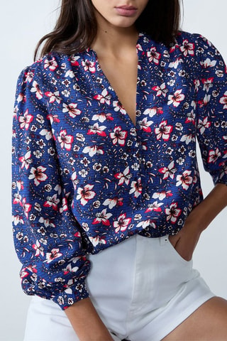 Blouse Mordern Gypset - Bleu marine