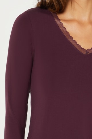 T-shirt pigiama Warm - Bordeaux