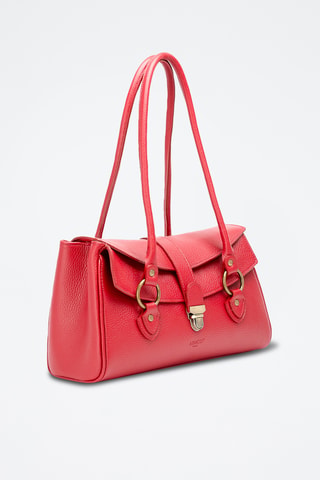 Sac porté épaule en cuir Zea - Rouge