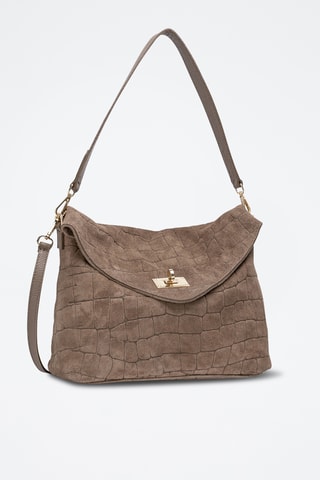 Sac porté épaule en cuir Ceres - Taupe