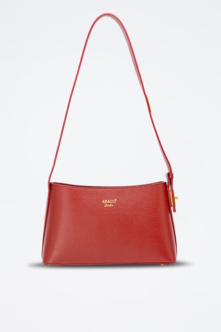 Sac porté épaule en cuir Goldie - Bordeaux