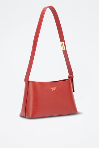 Sac porté épaule en cuir Goldie - Bordeaux
