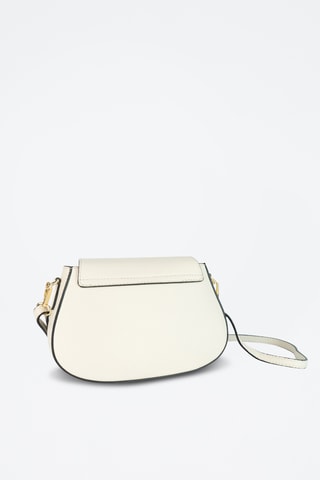 Sac bandoulière en cuir FAE  - Blanc