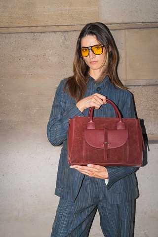 Sac à main en cuir Rye - Bordeaux