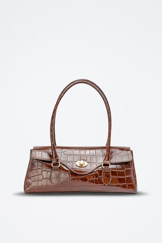 Sac porté épaule en cuir Briar  - Marron