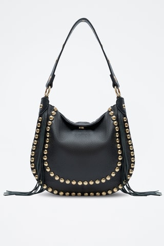 Sac porté épaule en cuir Lois - Noir