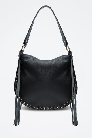 Sac porté épaule en cuir Lois - Noir