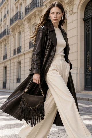 Sac à main en cuir Cole - Marron