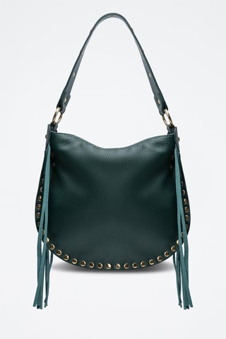 Sac porté épaule en cuir Lois - Vert foncé