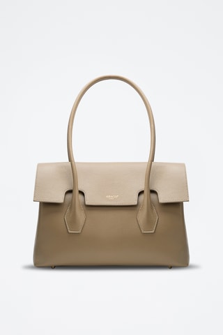 Sac à main en cuir Solenne - Taupe