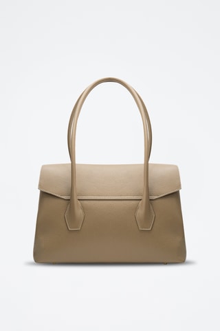 Sac à main en cuir Solenne - Taupe