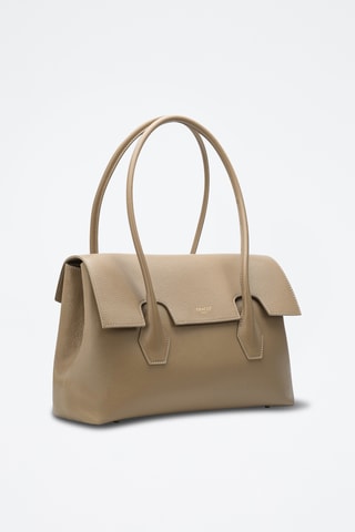 Sac à main en cuir Solenne - Taupe