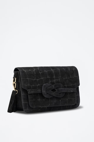 Sac bandoulière en nubuck André - Noir