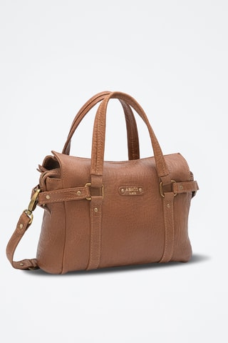 Sac à main en cuir Mini Puma - Camel