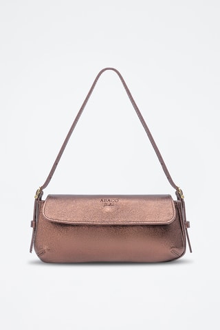 Sac porté épaule en cuir Luna - Marron